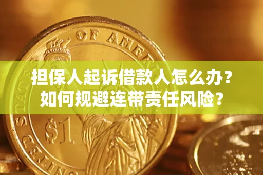 北京担保人起诉借款人怎么办？如何规避连带责任风险？
